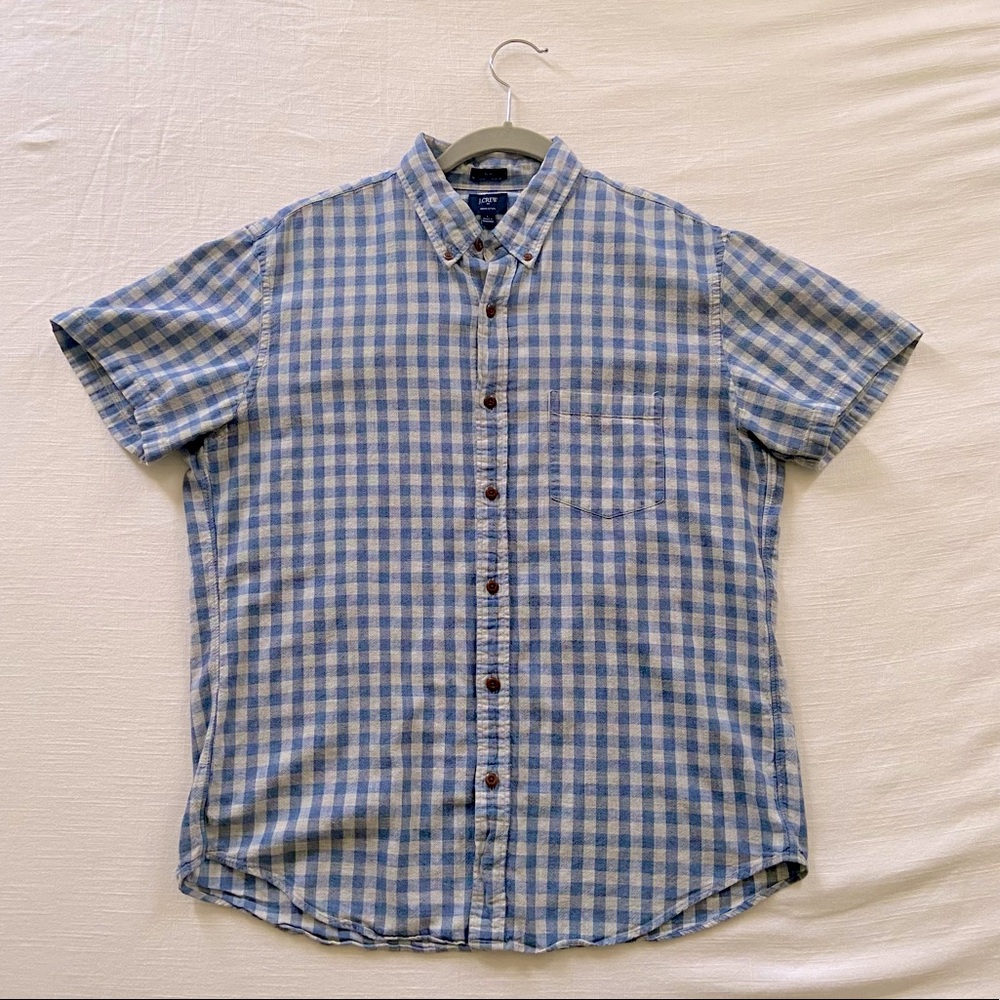 J. Crew Gingham Button-Down Homespun Short Sleeve